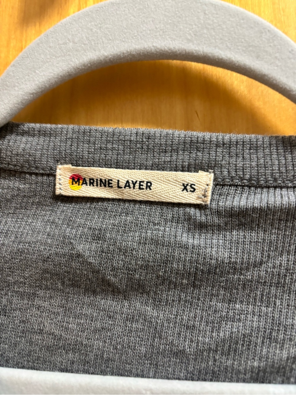 Marine Layer Lexi Rib Button-Front Top - Gray - Picture 3 of 3